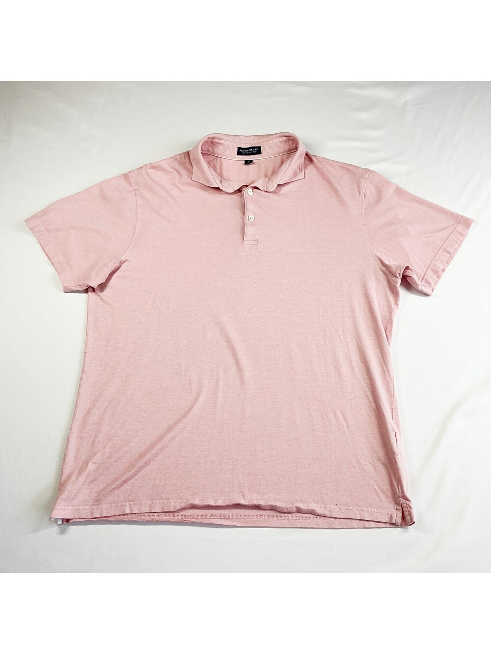 Peter Millar Crown Crafted Pink Polo Shirt Short Sleeve Golf Casual Mens Medium